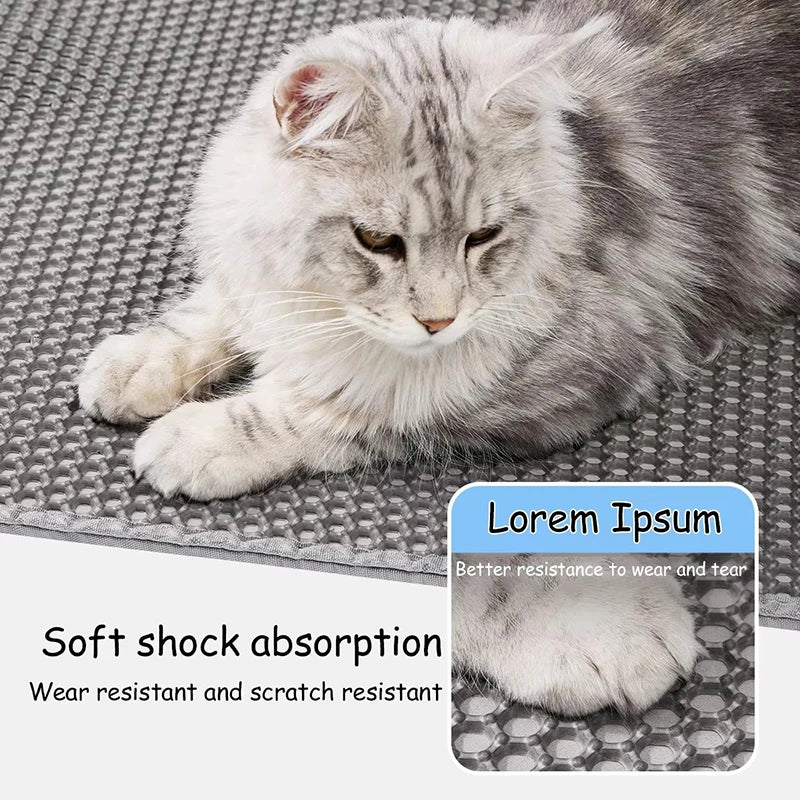 Cat Litter Collection Mat – Double Layer, Non-Slip 