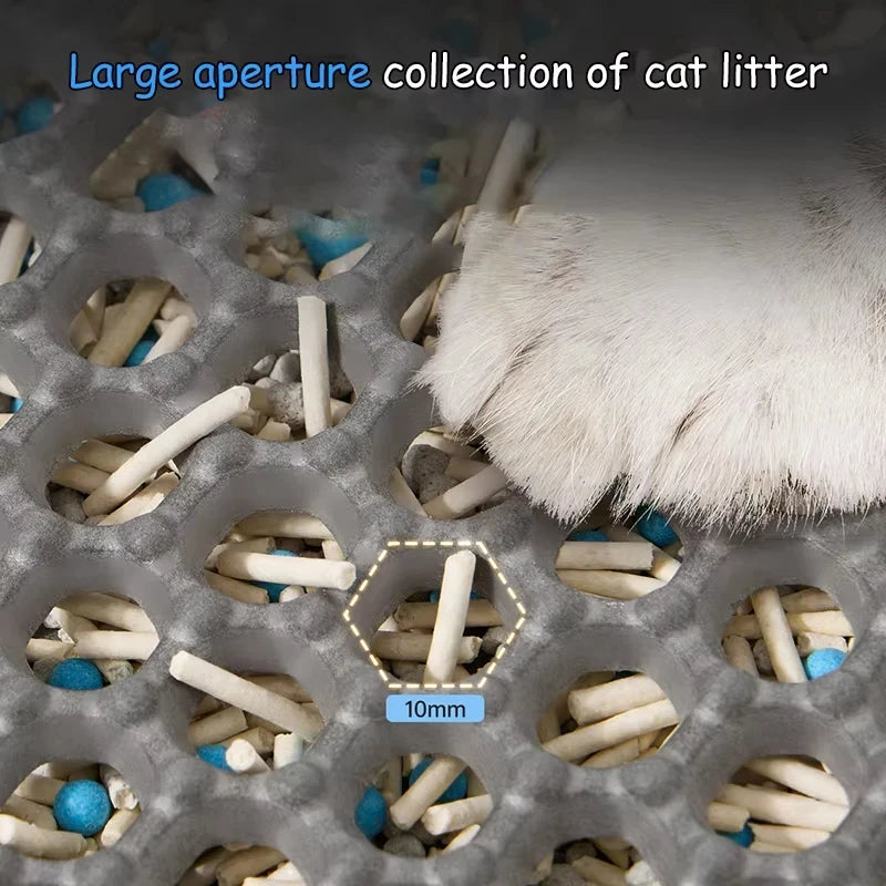 Cat Litter Collection Mat – Double Layer, Non-Slip 