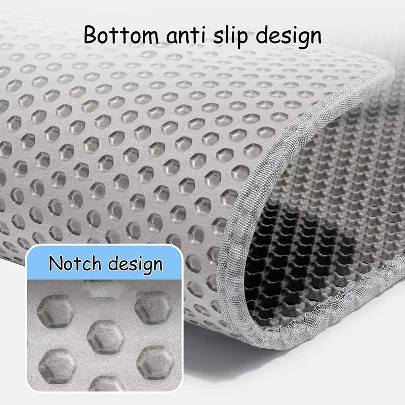 Cat Litter Collection Mat – Double Layer, Non-Slip 